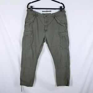 Polo Ralph Lauren Mens 34/30 Slim Fit Canvas Cargo Pants Olive Green Utility